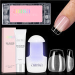 Nail Tips Set With Mini UV Cure Lamp & 30g Strong Solid Nail Glue 