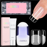 Nail Tips Set With Mini UV Cure Lamp & 30g Strong Solid Nail Glue 