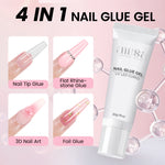 Nail Tips Set With Mini UV Cure Lamp & 30g Strong Solid Nail Glue 