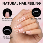 Nail Tips Set With Mini UV Cure Lamp & 30g Strong Solid Nail Glue 