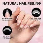 Nail Tips Set With Mini UV Cure Lamp & 30g Strong Solid Nail Glue 