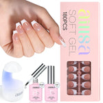 AILLSA French Tip Nails Set | 180Pcs 15 Sizes 