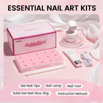 Nail Tips Set With Mini UV Cure Lamp & 30g Strong Solid Nail Glue 