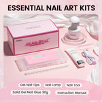 Nail Tips Set With Mini UV Cure Lamp & 30g Strong Solid Nail Glue 