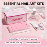 Nail Tips Set With Mini UV Cure Lamp & 30g Strong Solid Nail Glue 