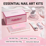 Nail Tips Set With Mini UV Cure Lamp & 30g Strong Solid Nail Glue 