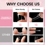 Nail Tips Set With Mini UV Cure Lamp & 30g Strong Solid Nail Glue 