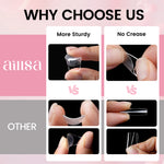Nail Tips Set With Mini UV Cure Lamp & 30g Strong Solid Nail Glue 