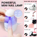 Nail Tips Set With Mini UV Cure Lamp & 30g Strong Solid Nail Glue 
