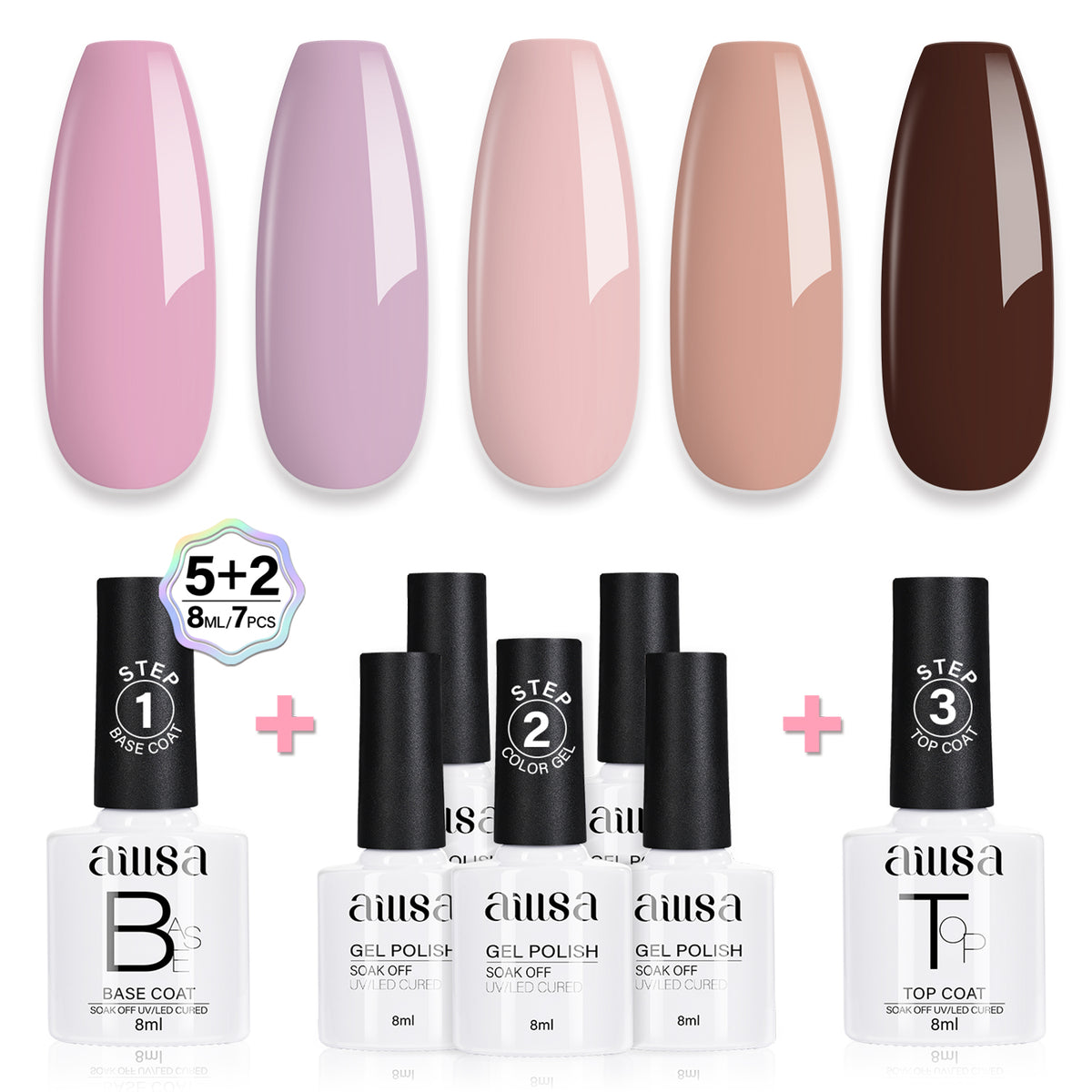 AILLSA 7PCS Gel Nail Polish Set 