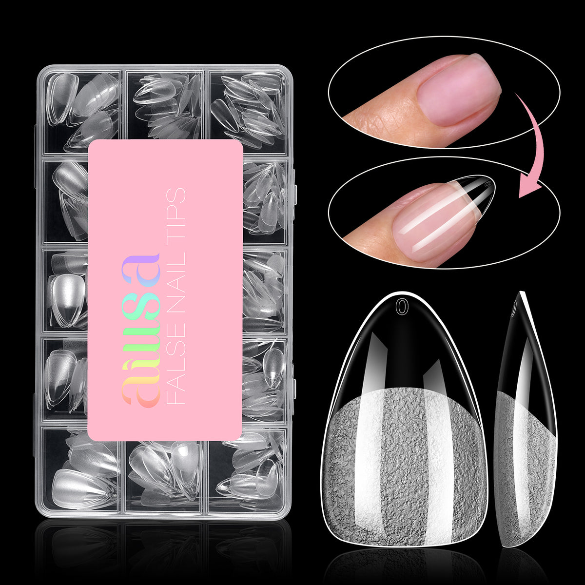 15 Sizes 120pcs Acrylic Nails Tip 
