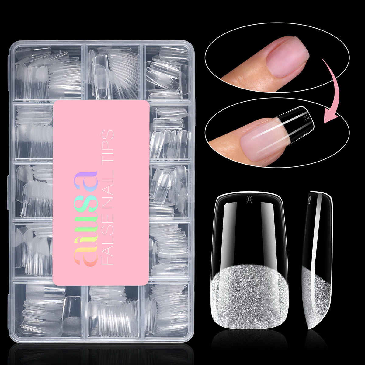 Half Matte False Nail Tips 
