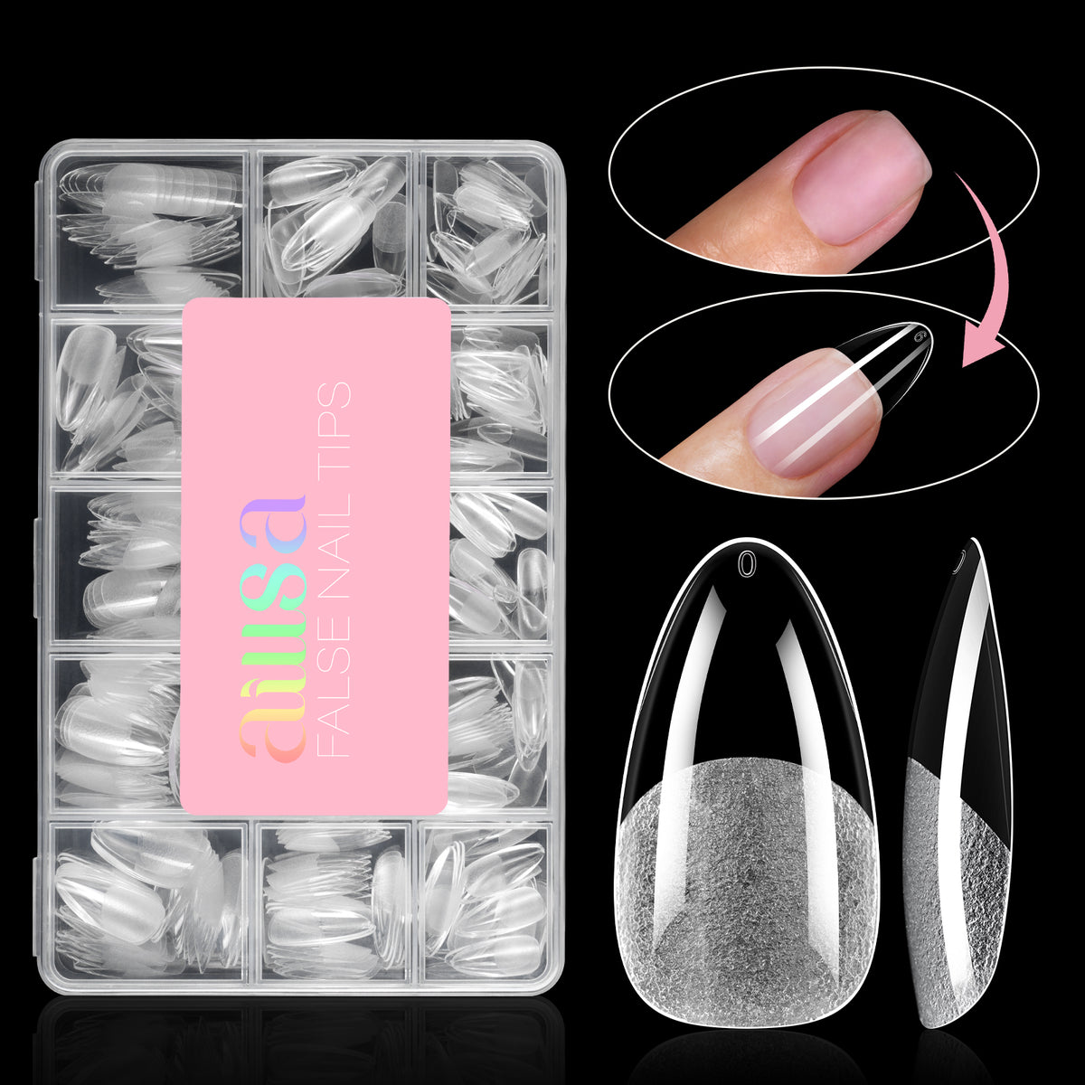 Half Matte False Nail Tips 