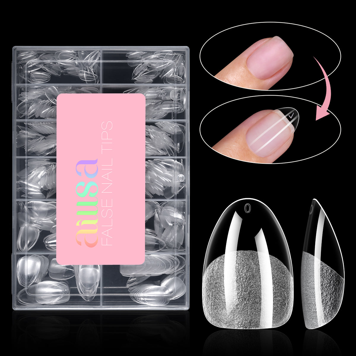 Half Matte False Nail Tips 
