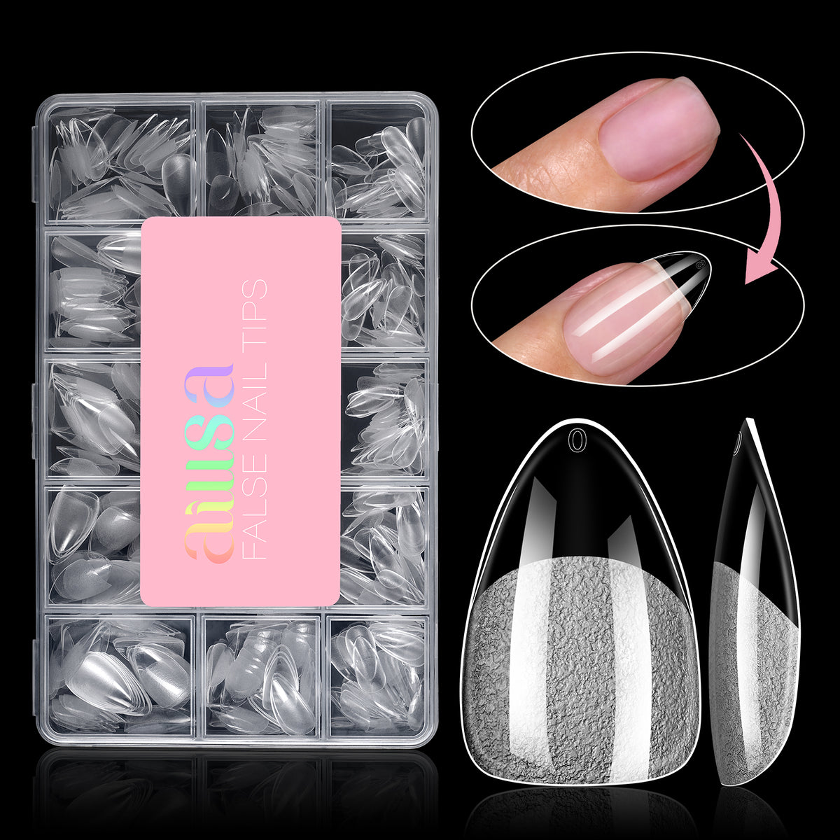 Half Matte False Nail Tips 