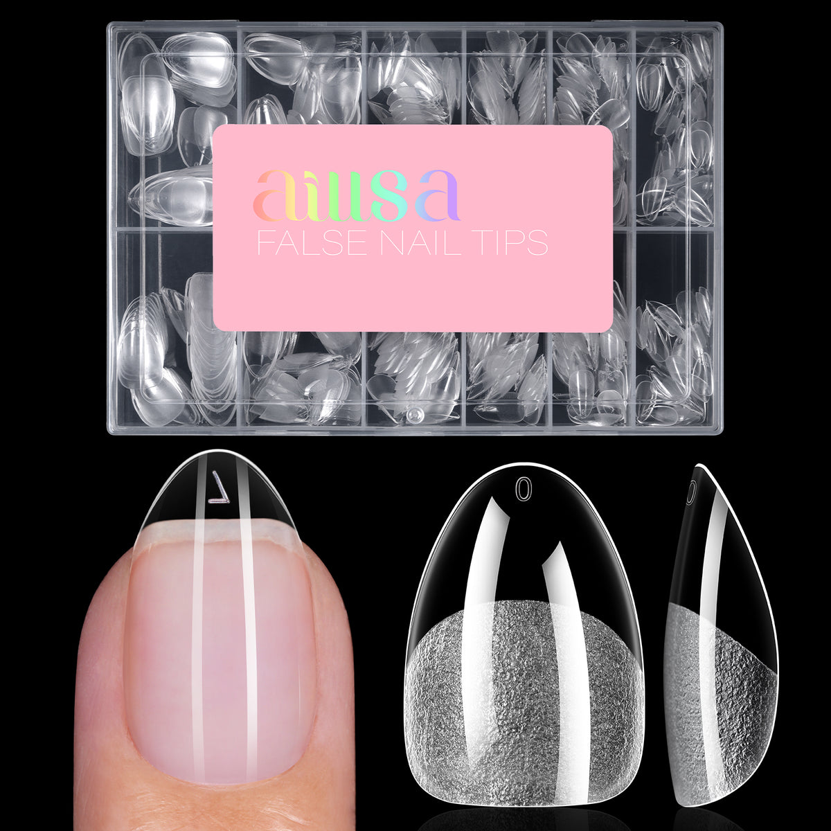 Half Matte False Nail Tips 