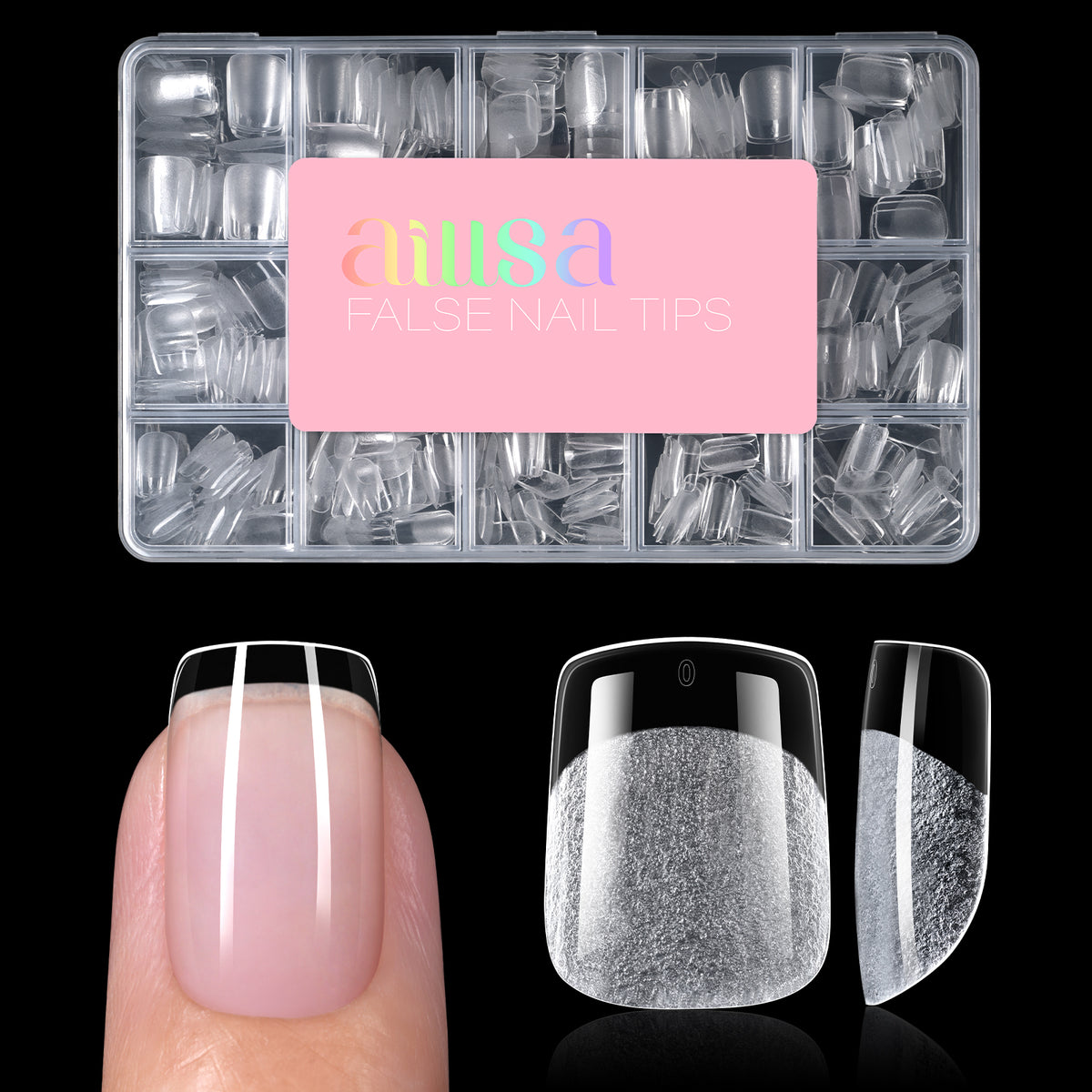 Half Matte False Nail Tips 
