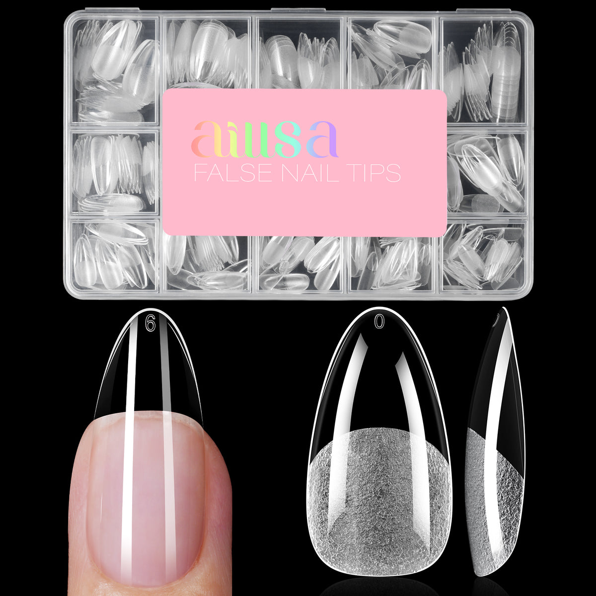 Half Matte False Nail Tips 