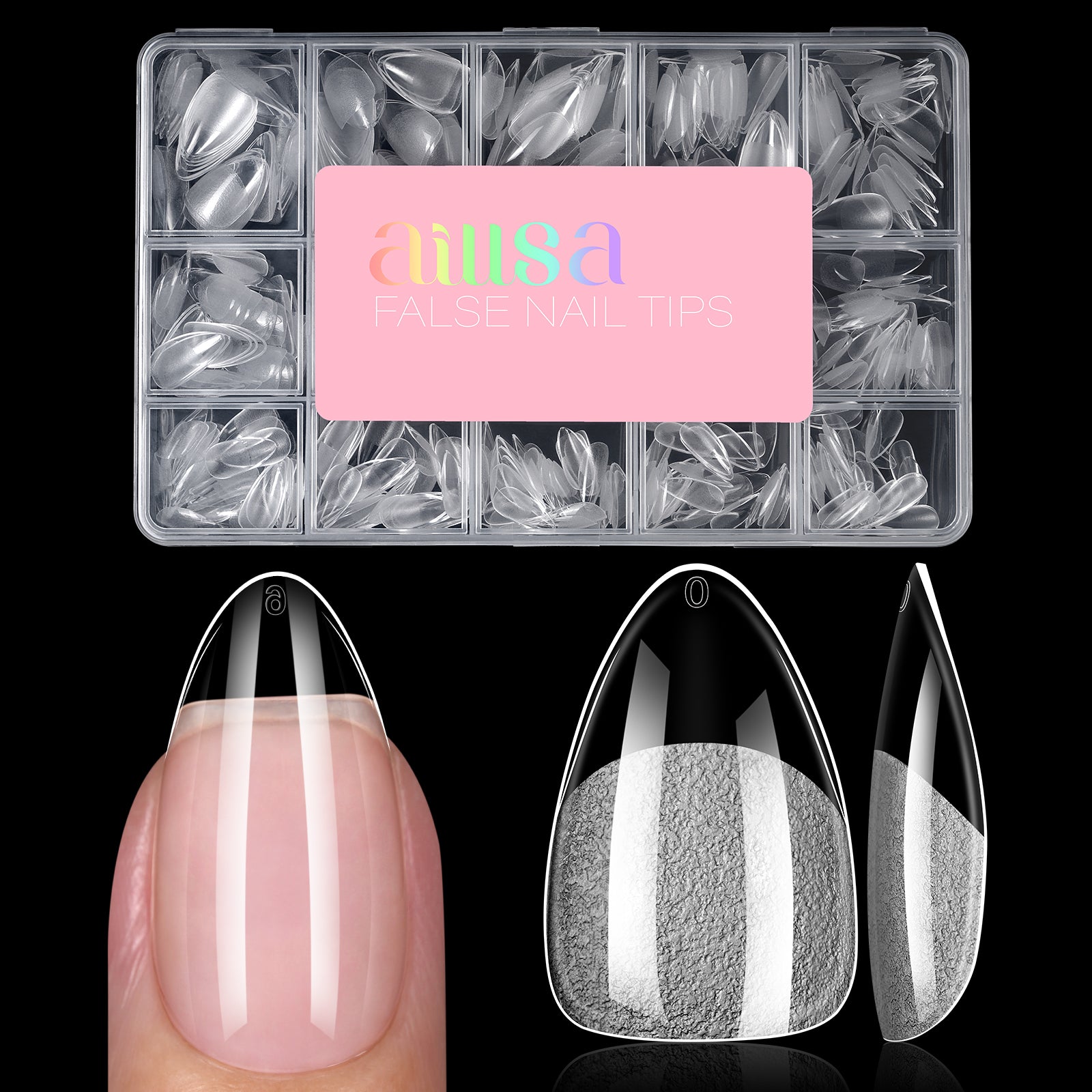 Half Matte False Nail Tips 