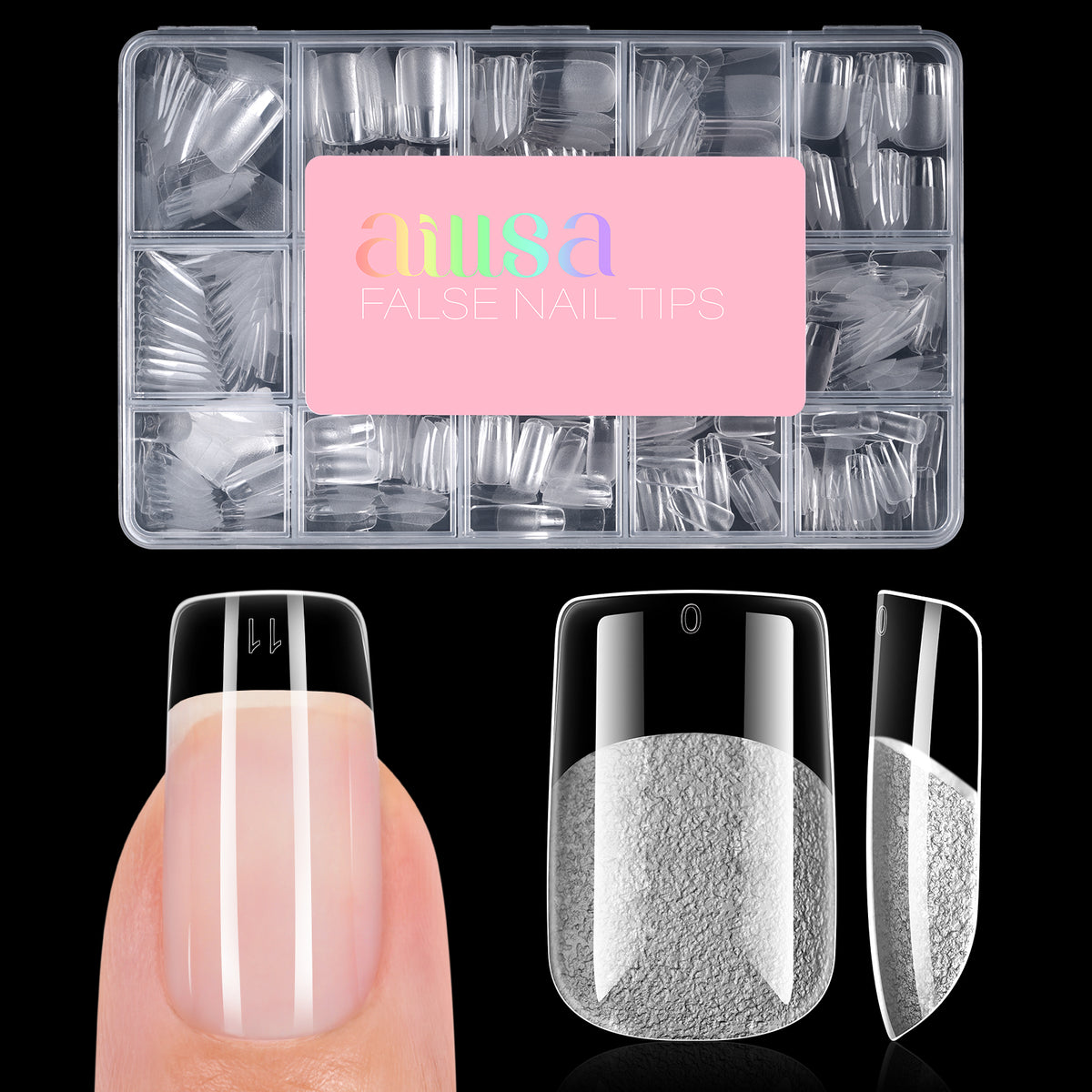 Half Matte False Nail Tips 
