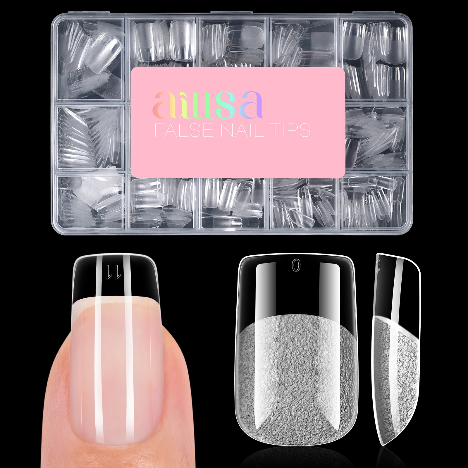 Half Matte False Nail Tips 