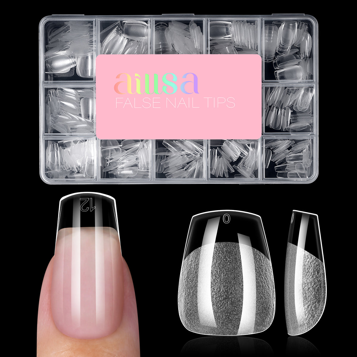 Half Matte False Nail Tips 