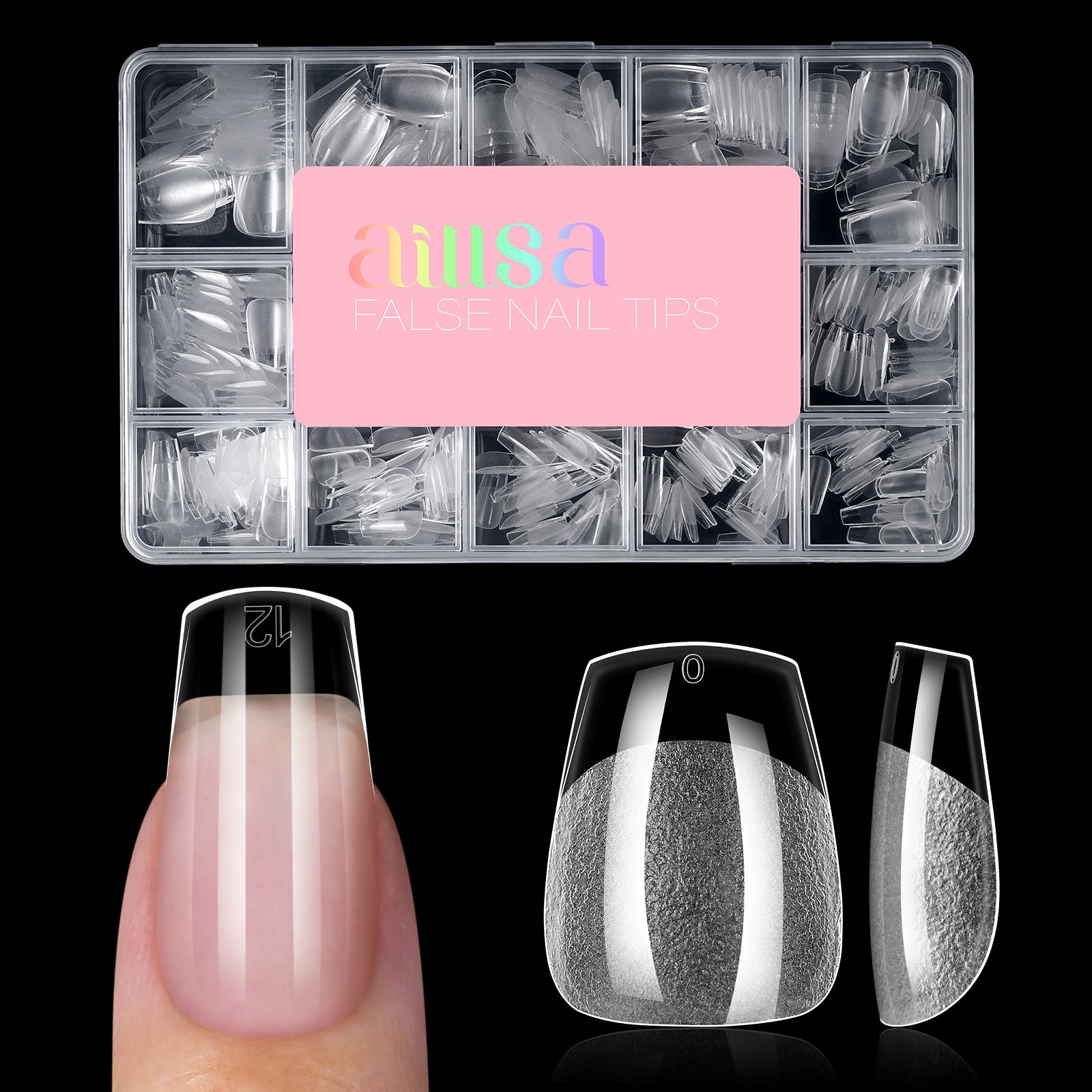 Half Matte False Nail Tips 
