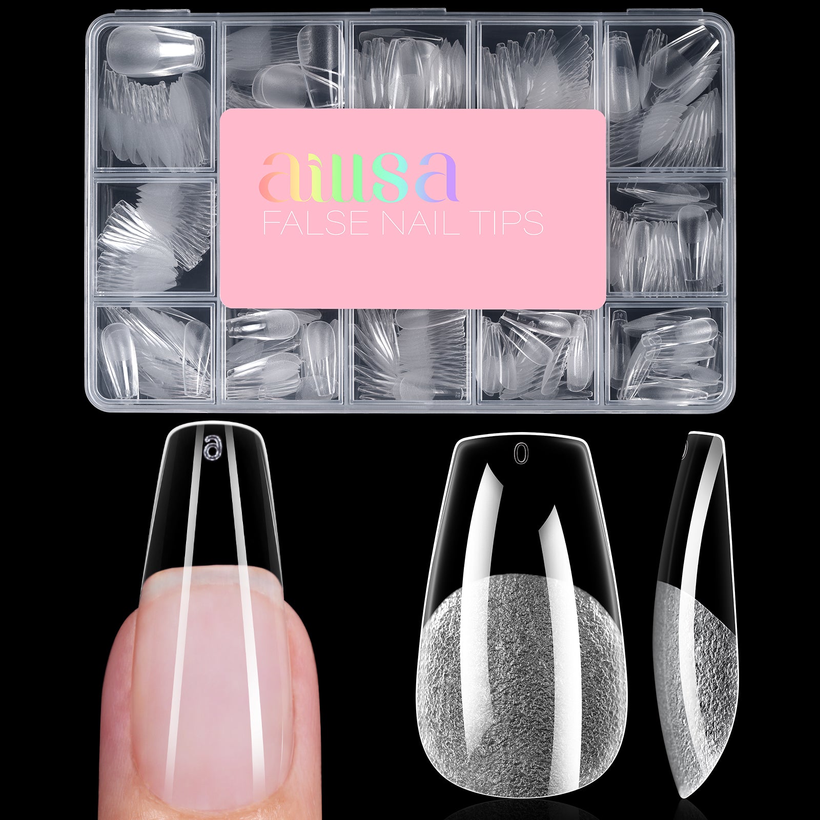 Half Matte False Nail Tips 