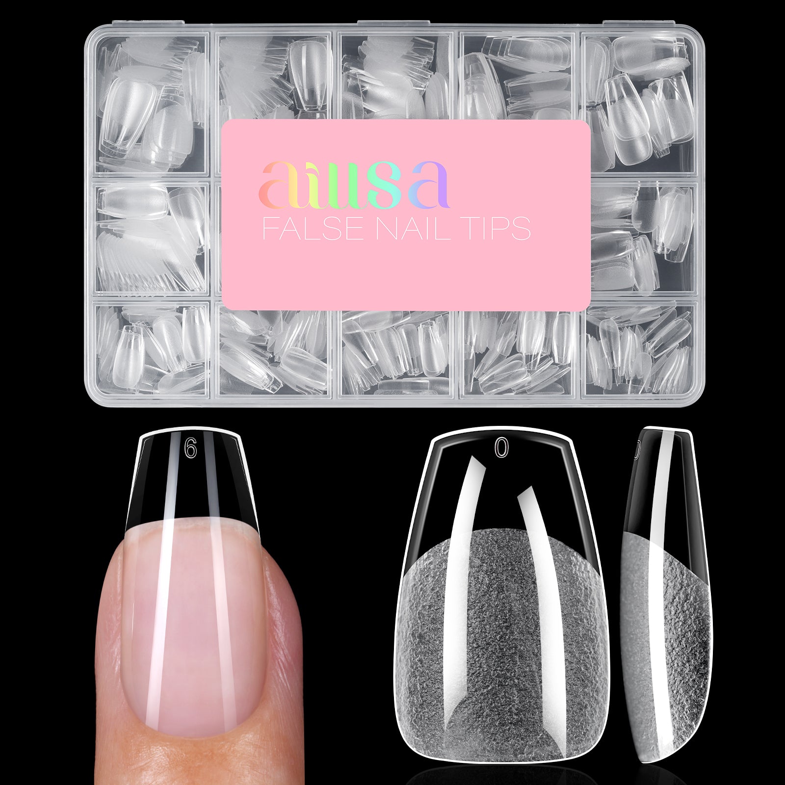 Half Matte False Nail Tips 