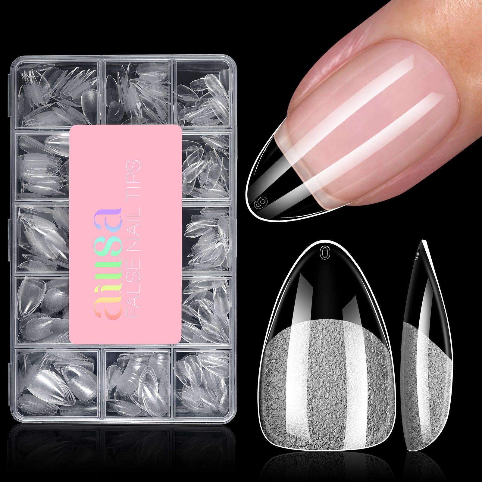 Half Matte False Nail Tips 