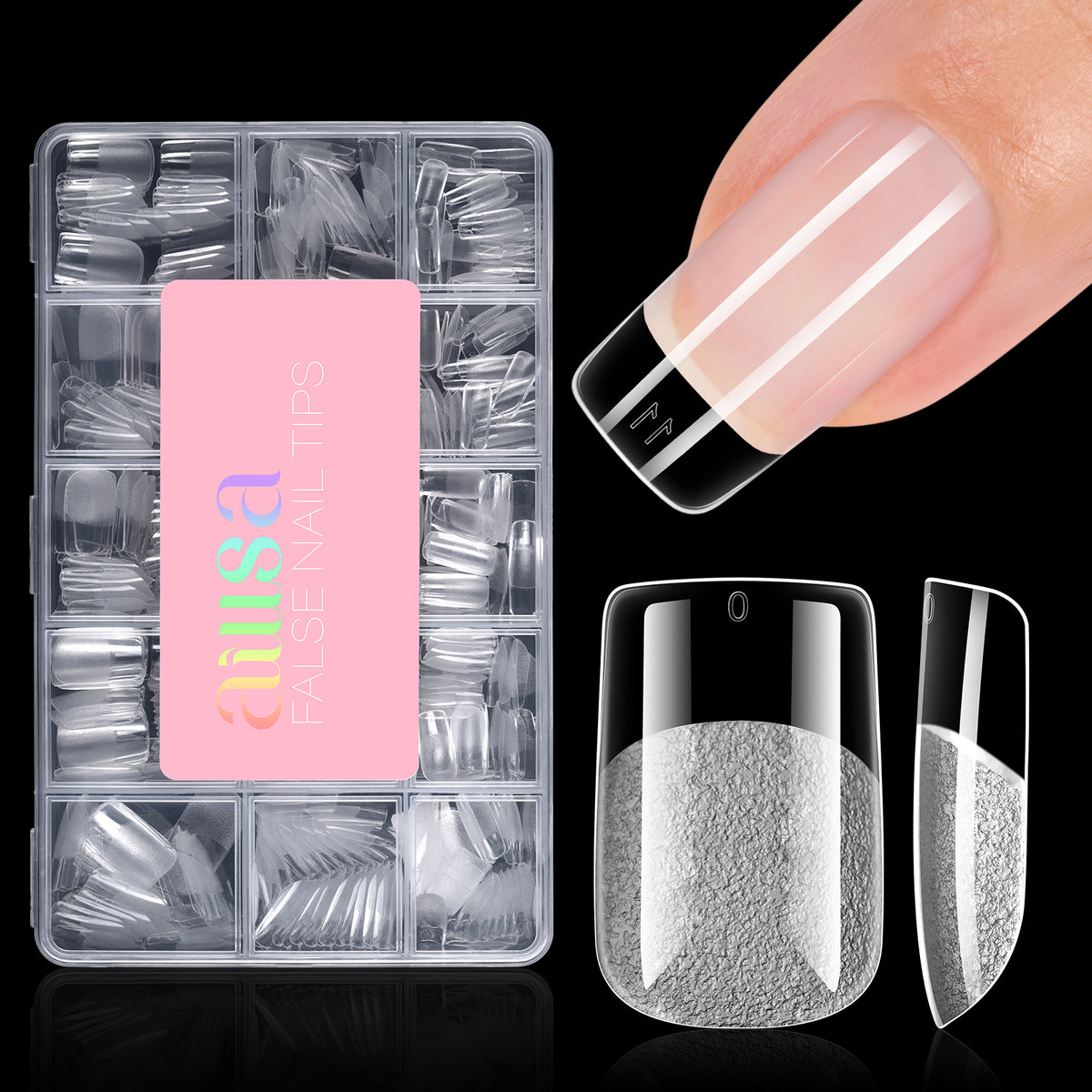 Half Matte False Nail Tips 