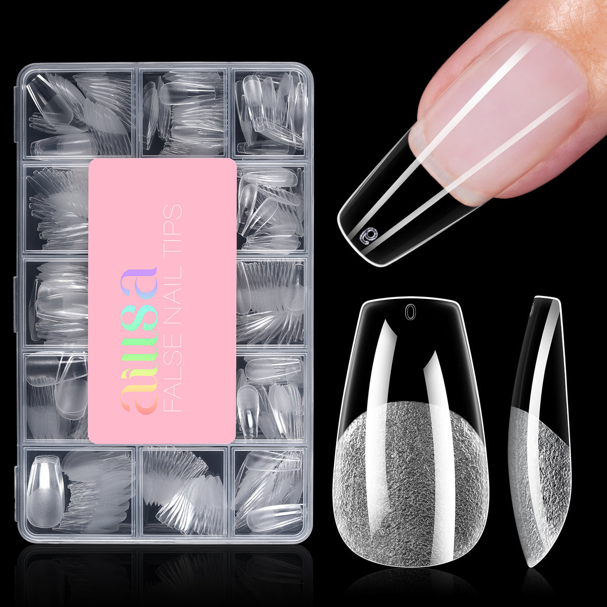 Half Matte False Nail Tips 