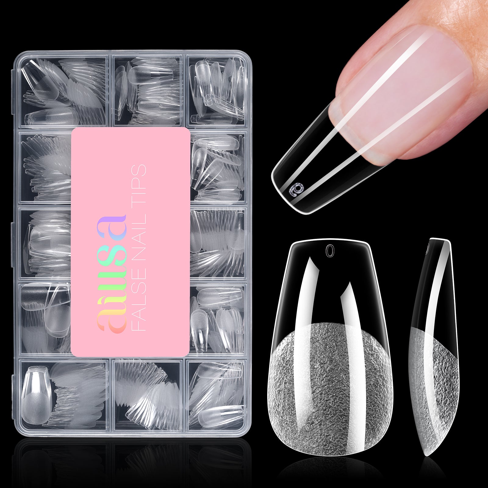 Half Matte False Nail Tips 