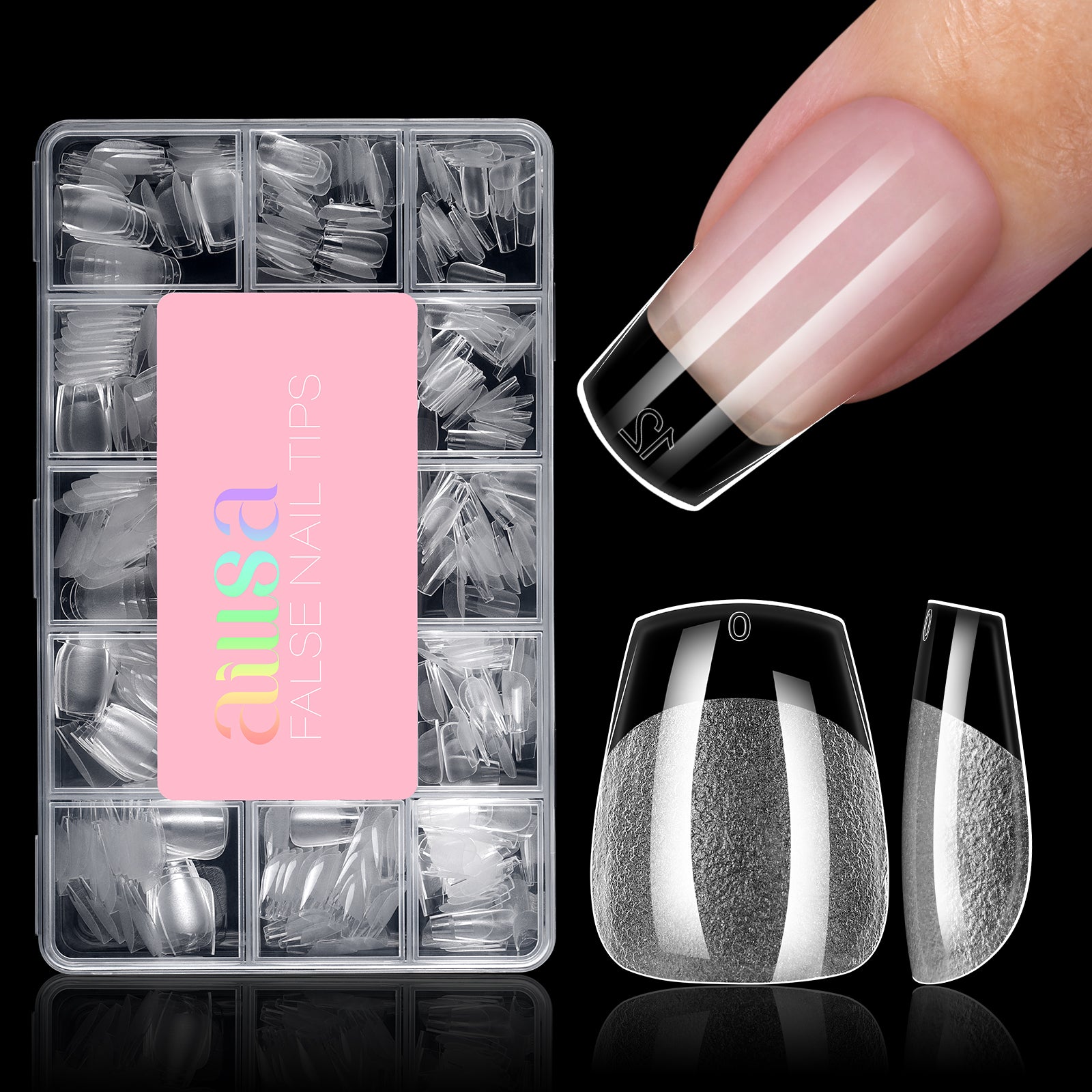 Half Matte False Nail Tips 