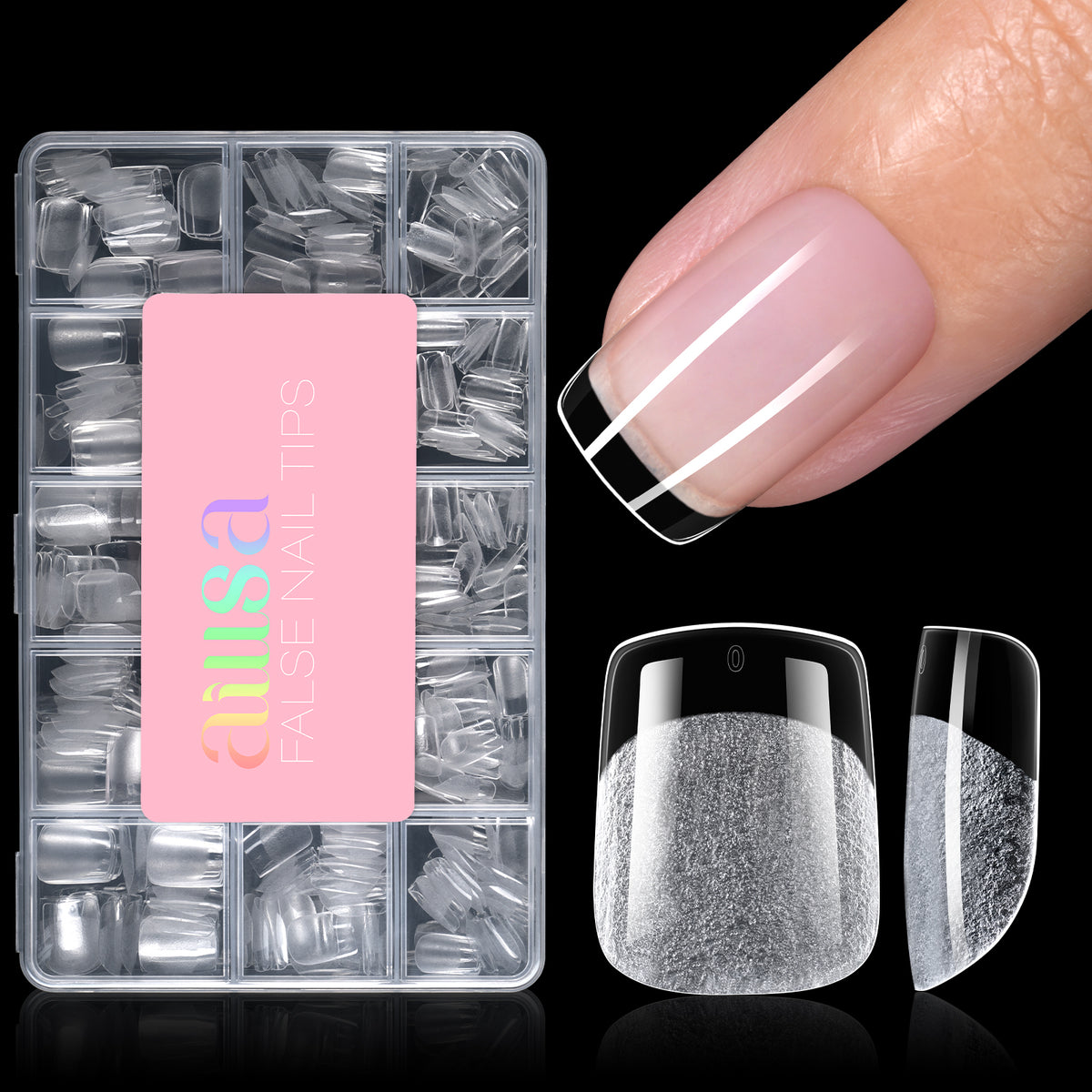Half Matte False Nail Tips 