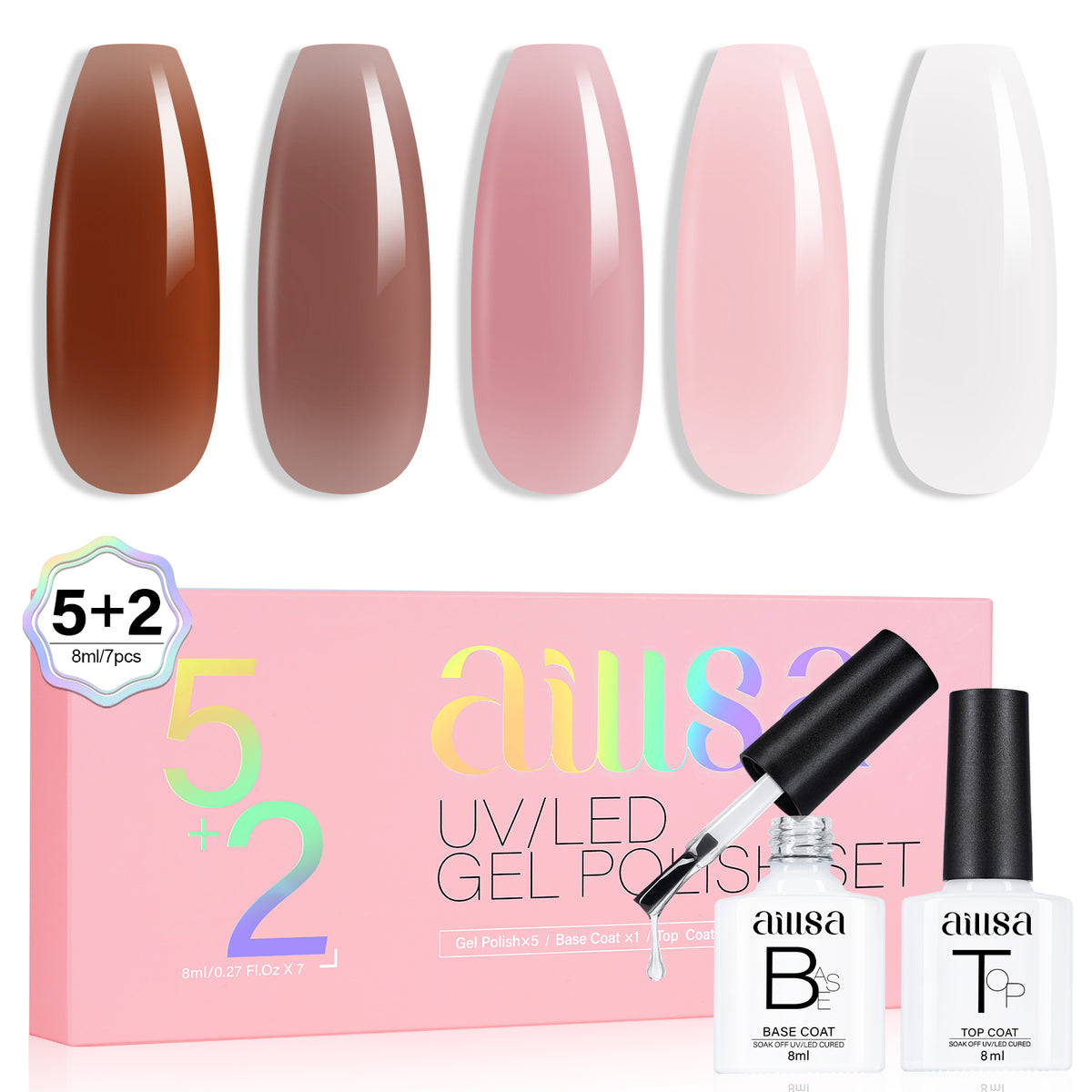 AILLSA 7PCS Gel Nail Polish Set 