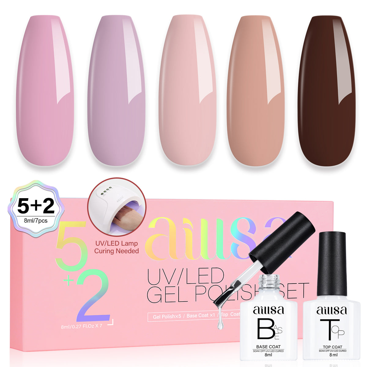AILLSA 7PCS Gel Nail Polish Set 