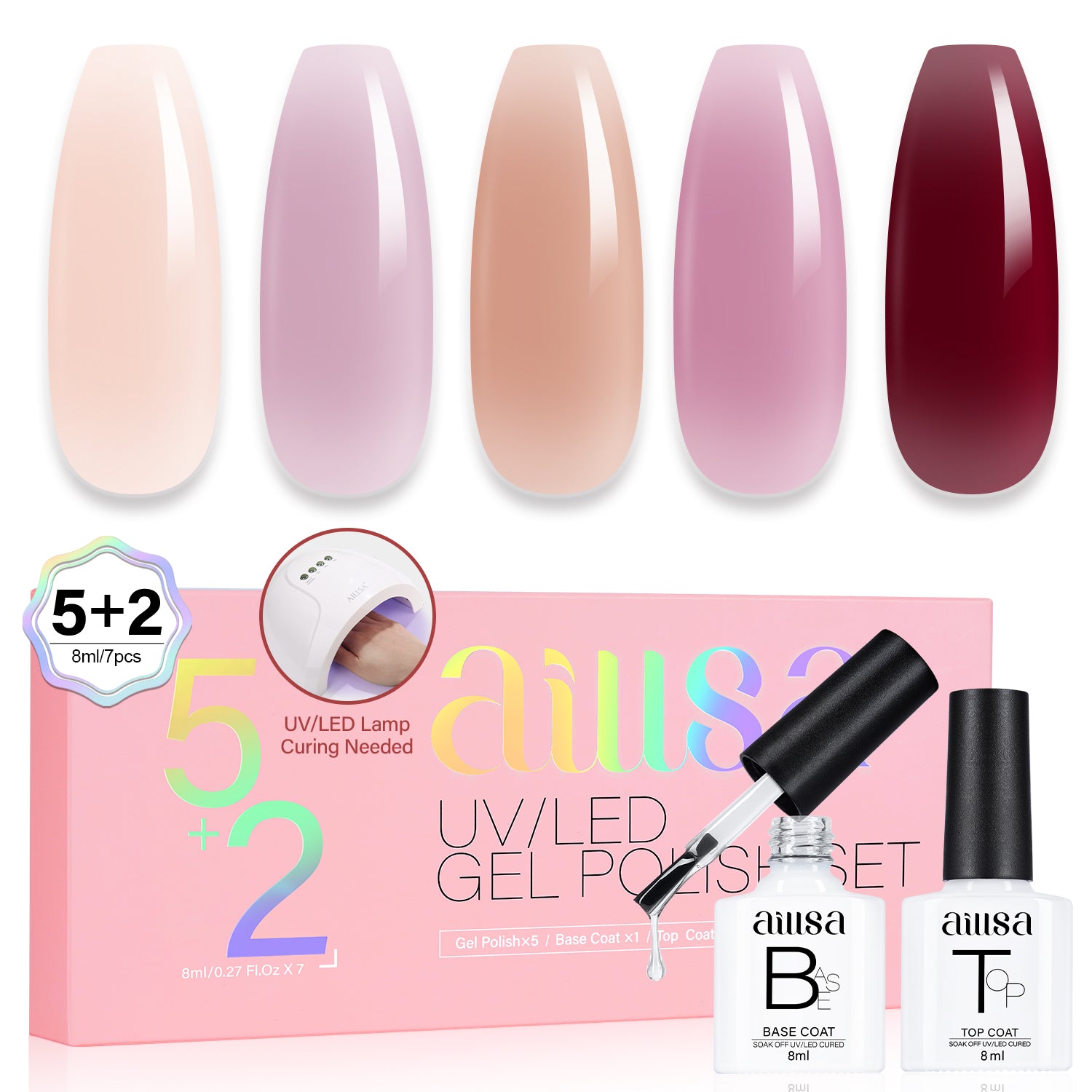 AILLSA 7PCS Gel Nail Polish Set 