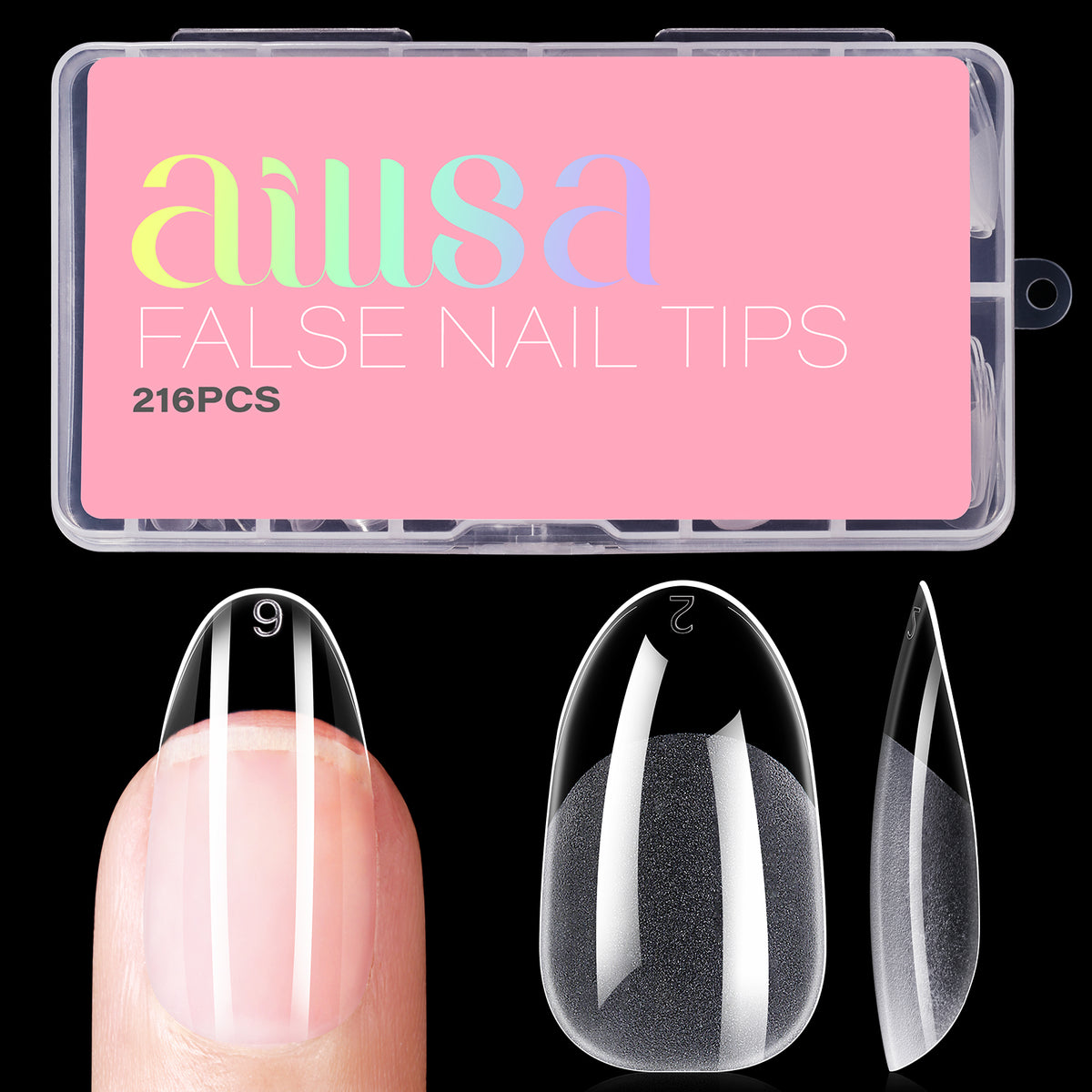 Full Cover Clear Nail Tips 