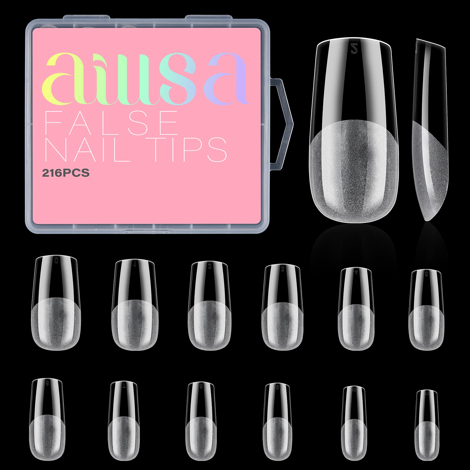 Full Cover Clear Nail Tips 