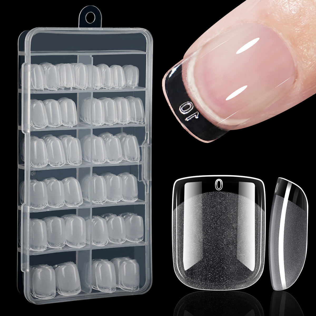 Full Cover Clear Nail Tips 