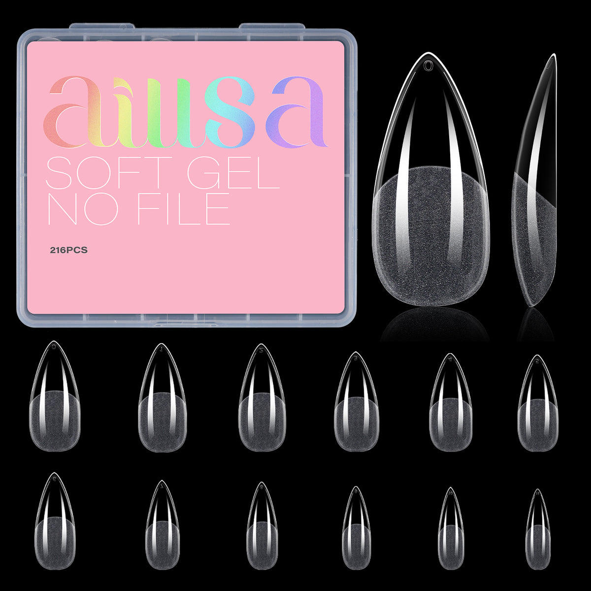 Full Cover Clear Nail Tips 