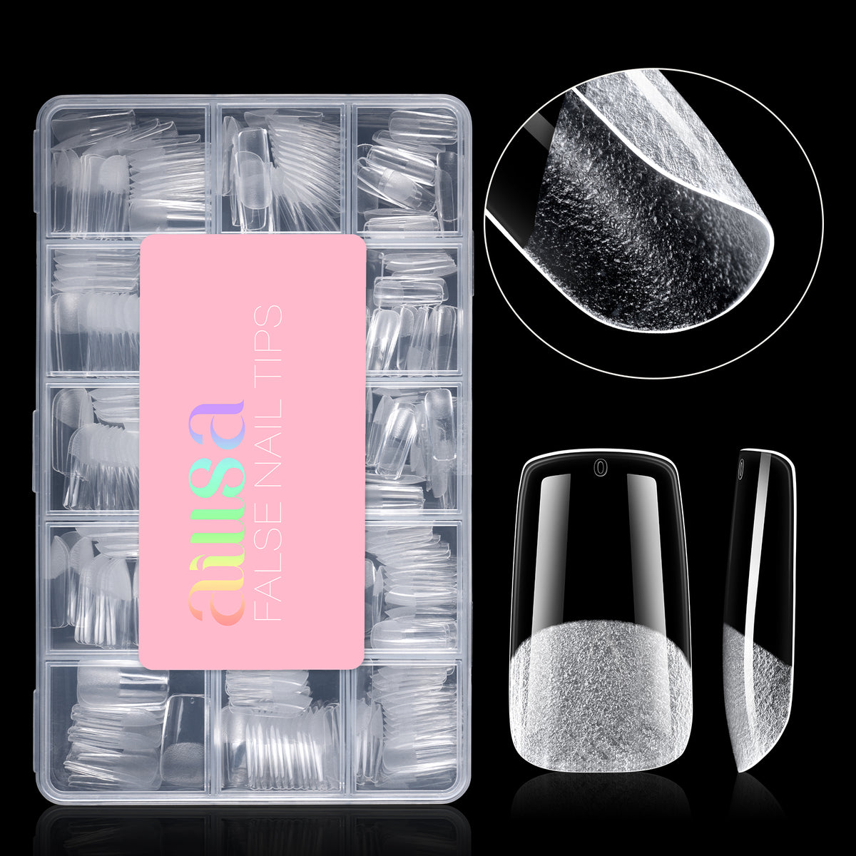 Half Matte False Nail Tips 