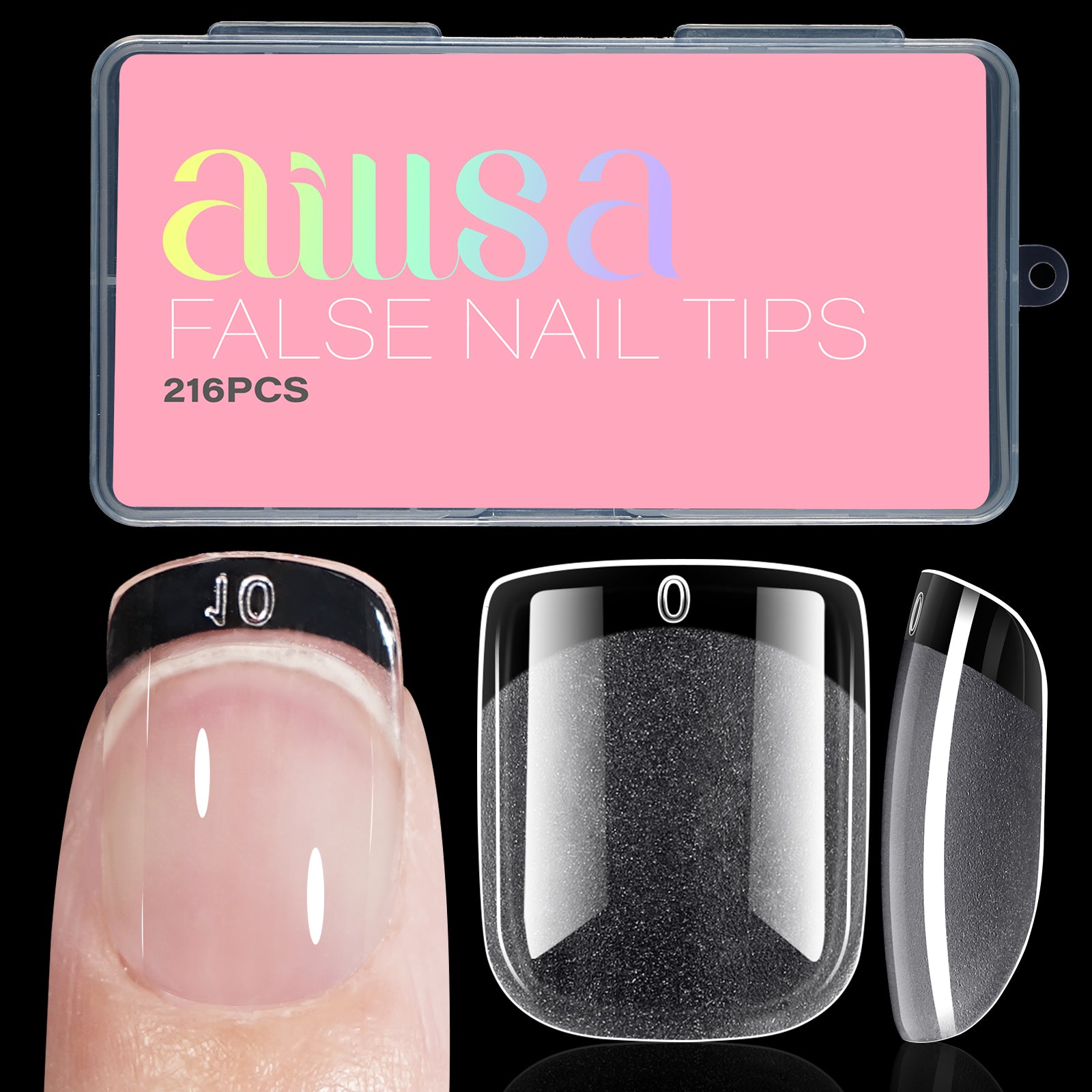 Full Cover Clear Nail Tips 
