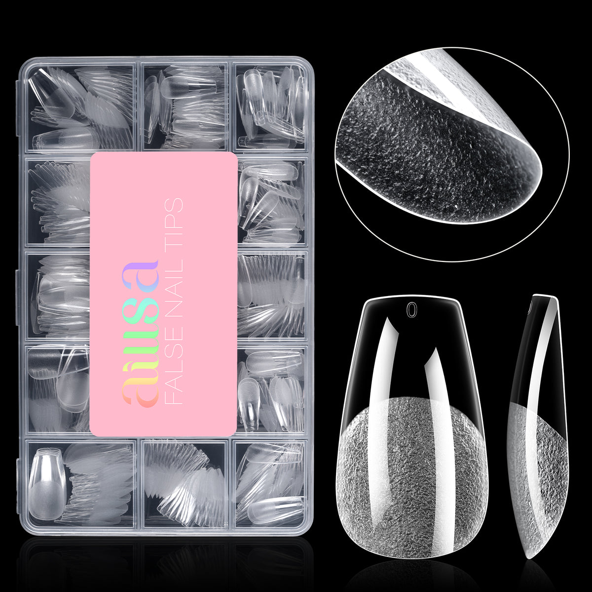 Half Matte False Nail Tips 