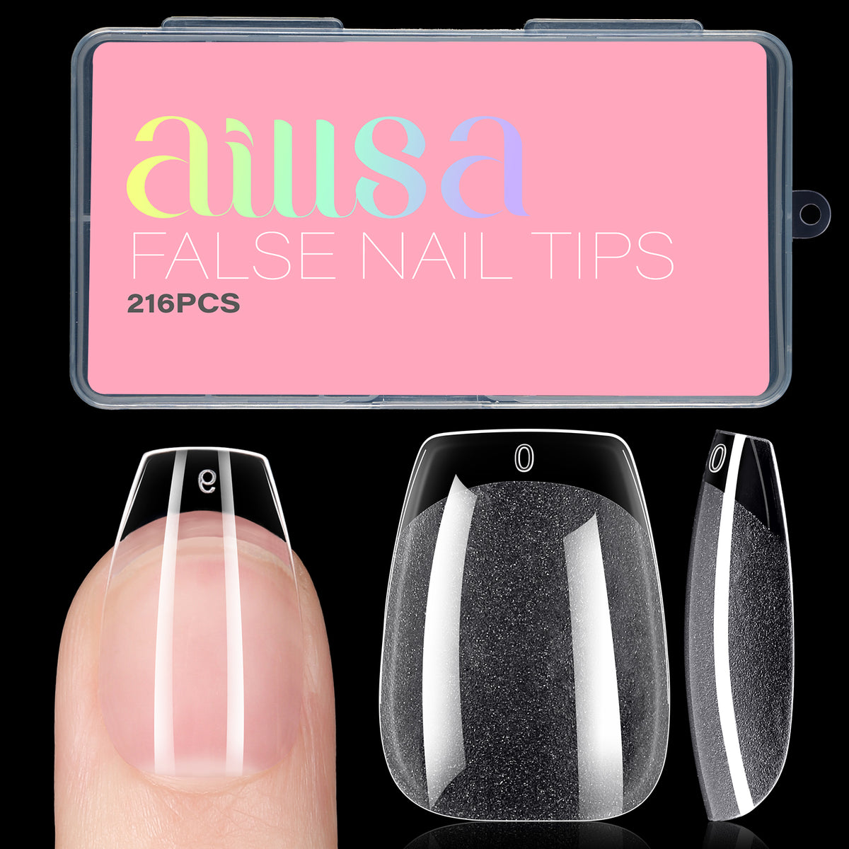 Full Cover Clear Nail Tips 