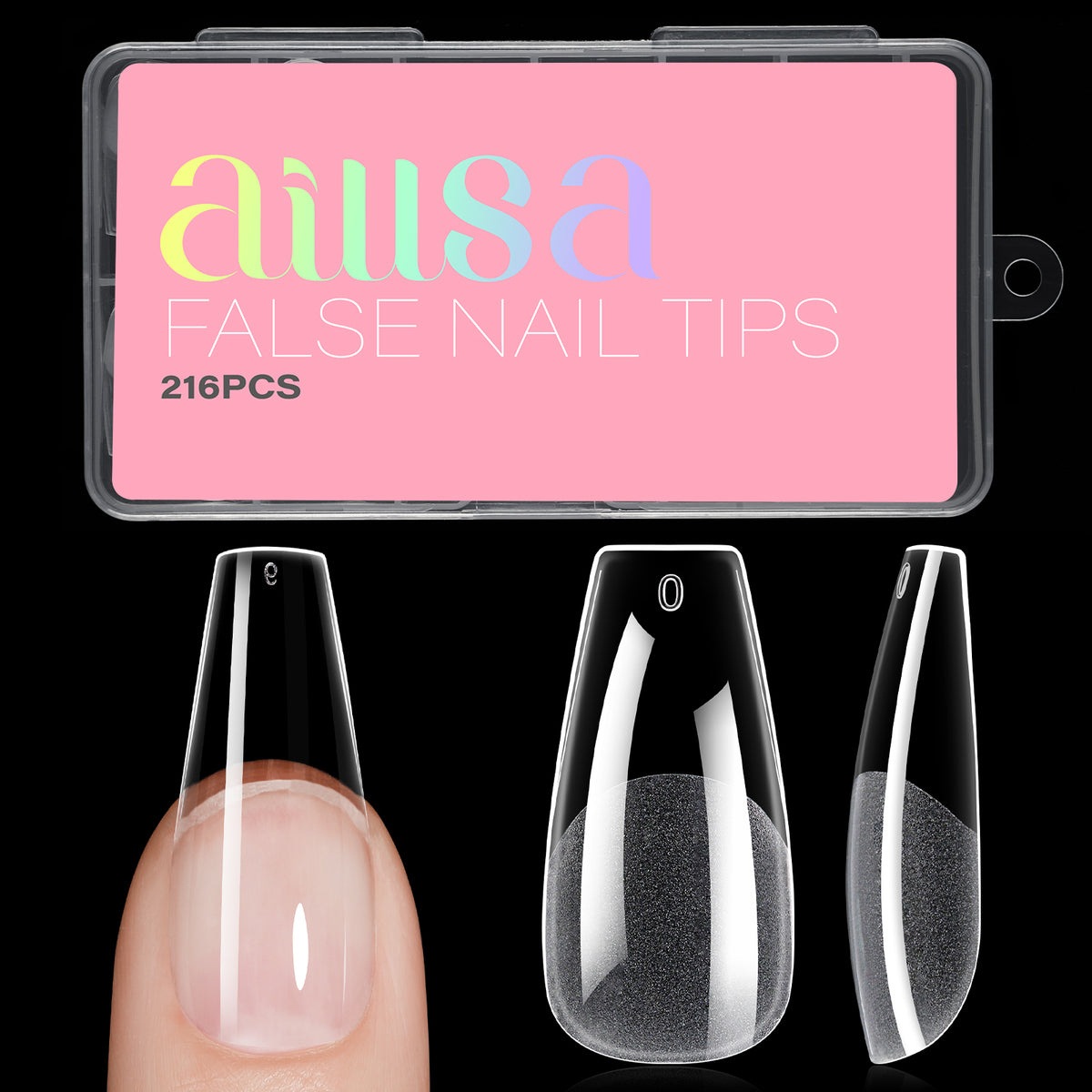 Full Cover Clear Nail Tips 