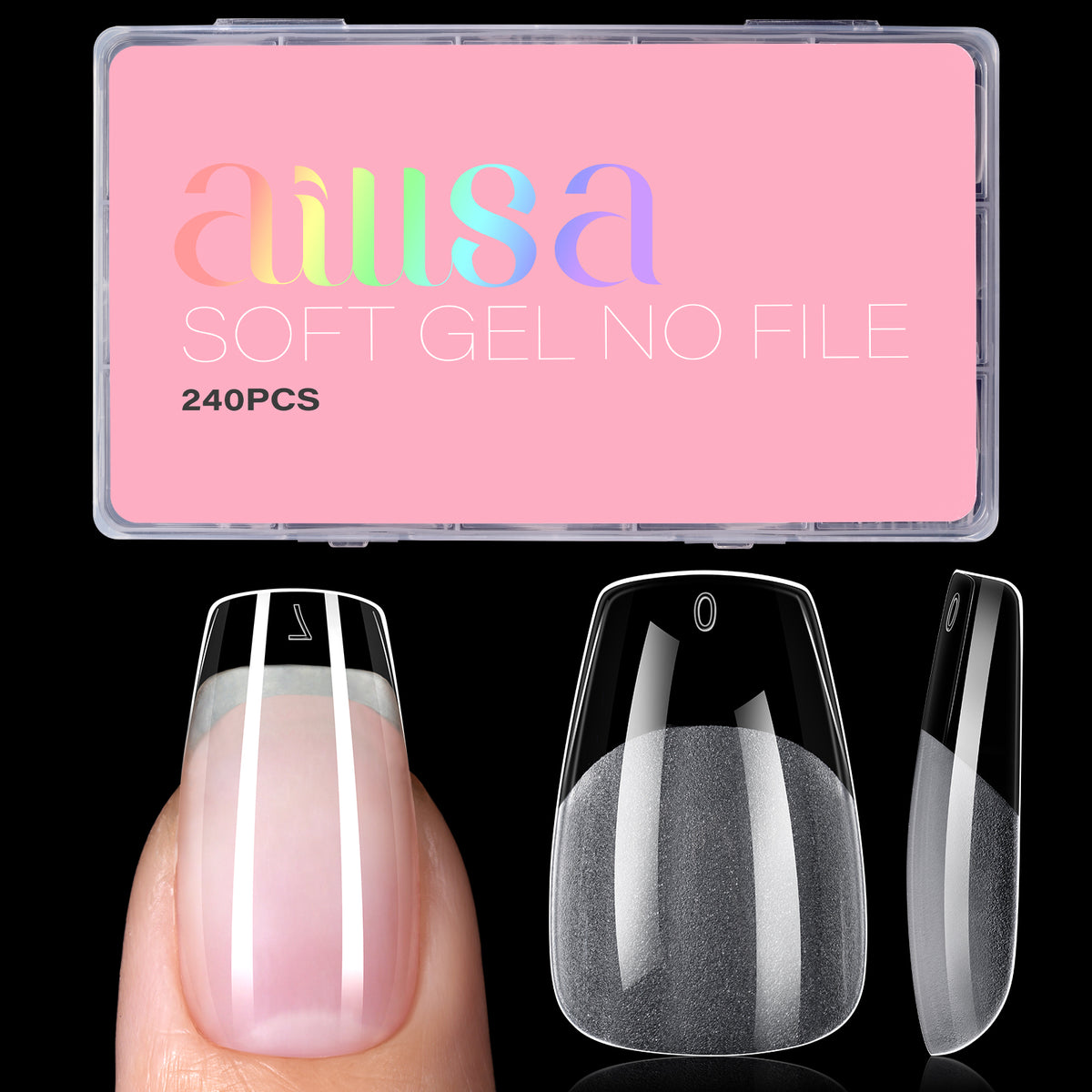 Full Cover Clear Nail Tips 