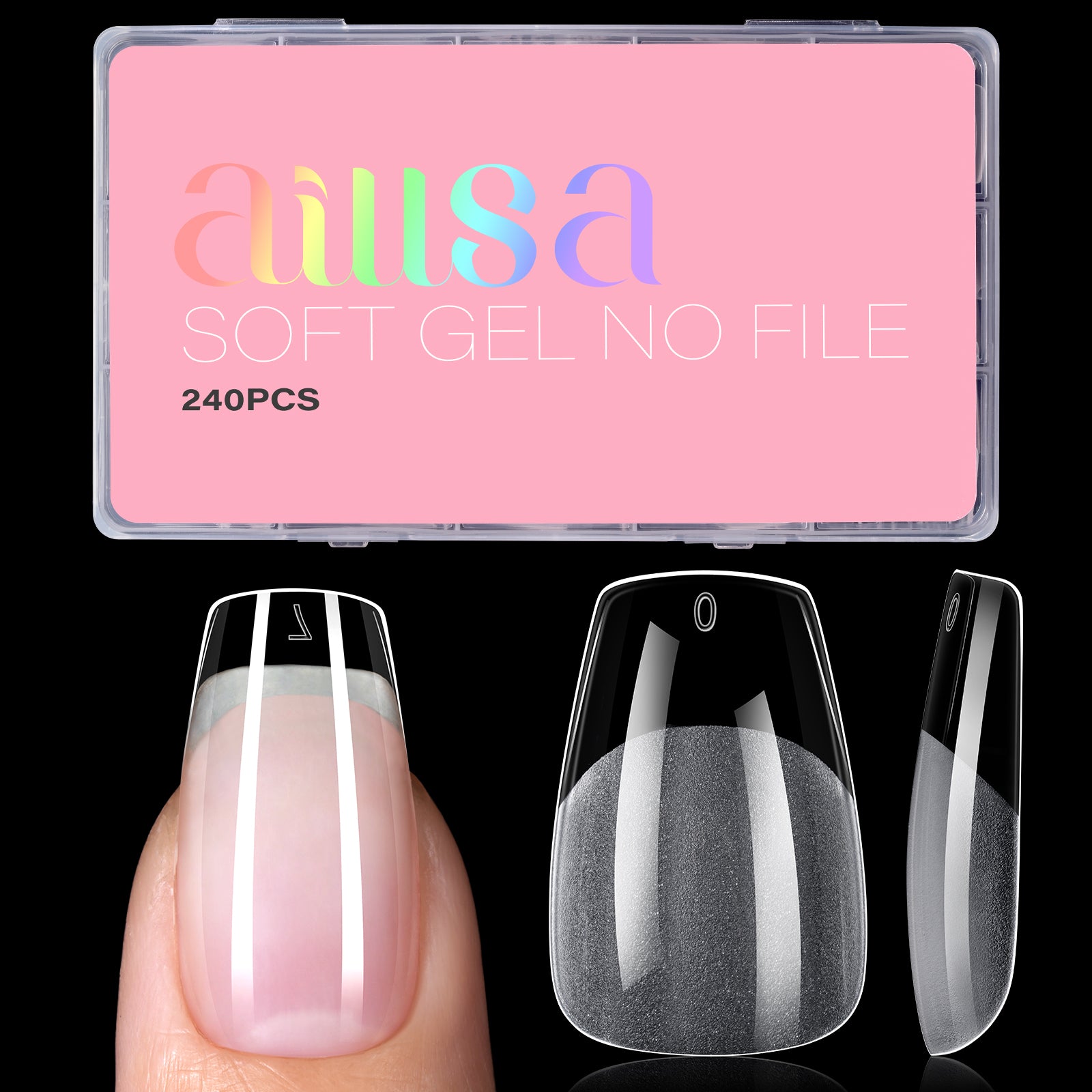 Full Cover Clear Nail Tips 