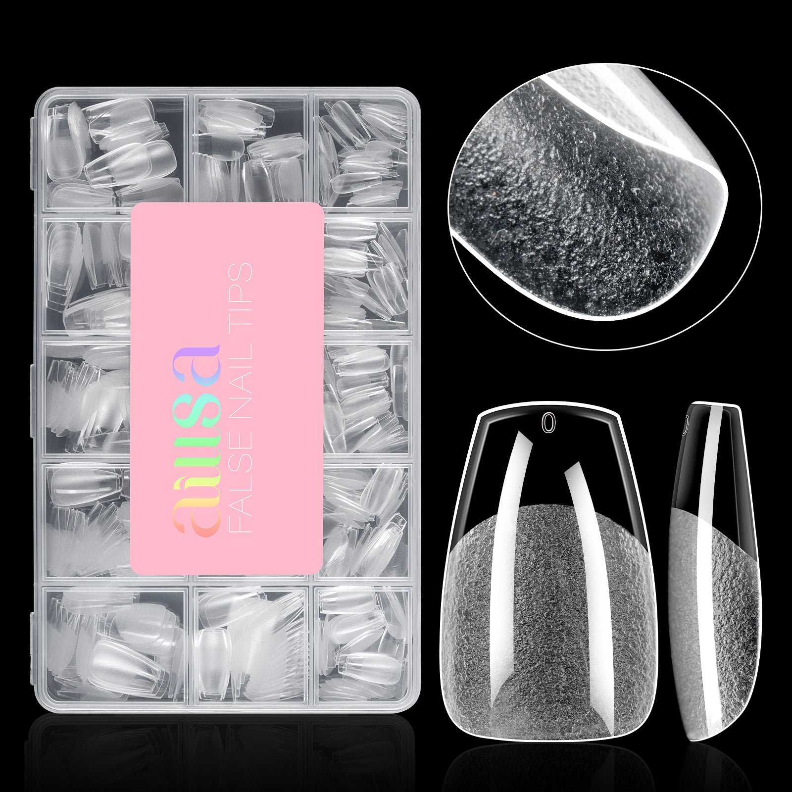 Half Matte False Nail Tips 